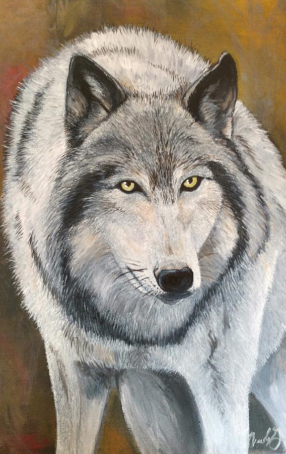 Lone Wolf Painting By Nicole Grev - Fine Art America