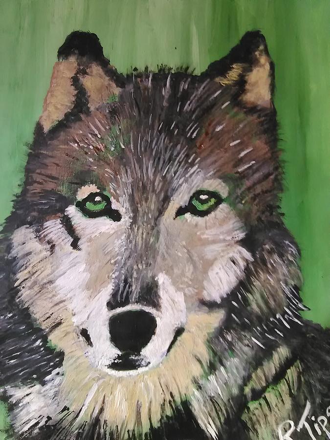 Lone Wolf Painting By Richard Tipa - Pixels