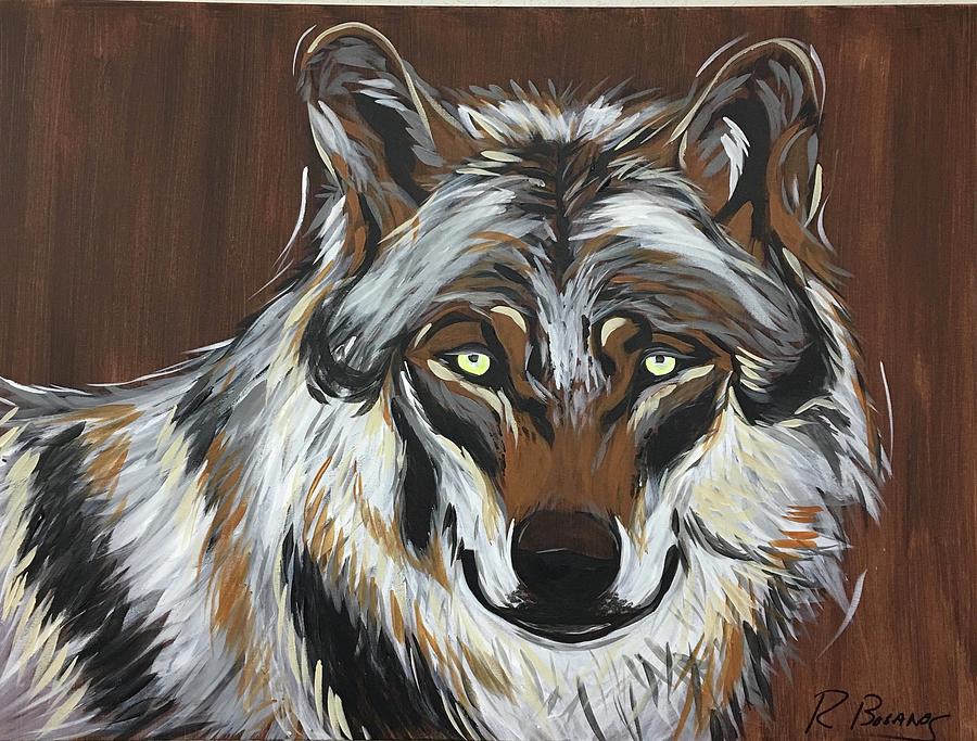 Lone Wolf Painting by Rob Bolanos