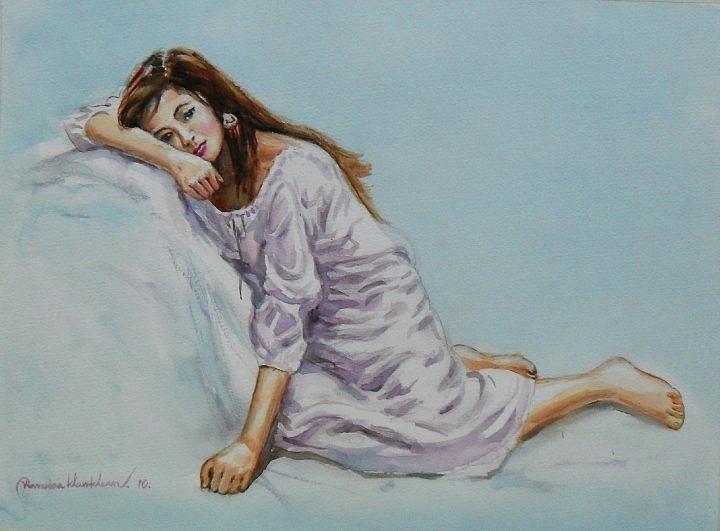 Loneliness Painting by Wanvisa Klawklean