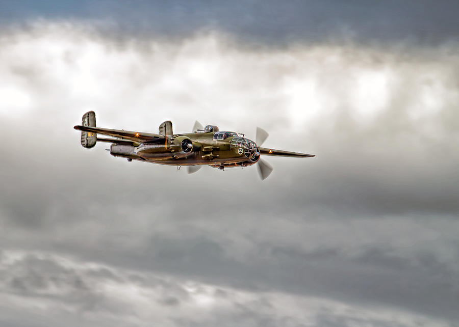 Lonely B-25 Photograph By Greg Hjellen - Fine Art America