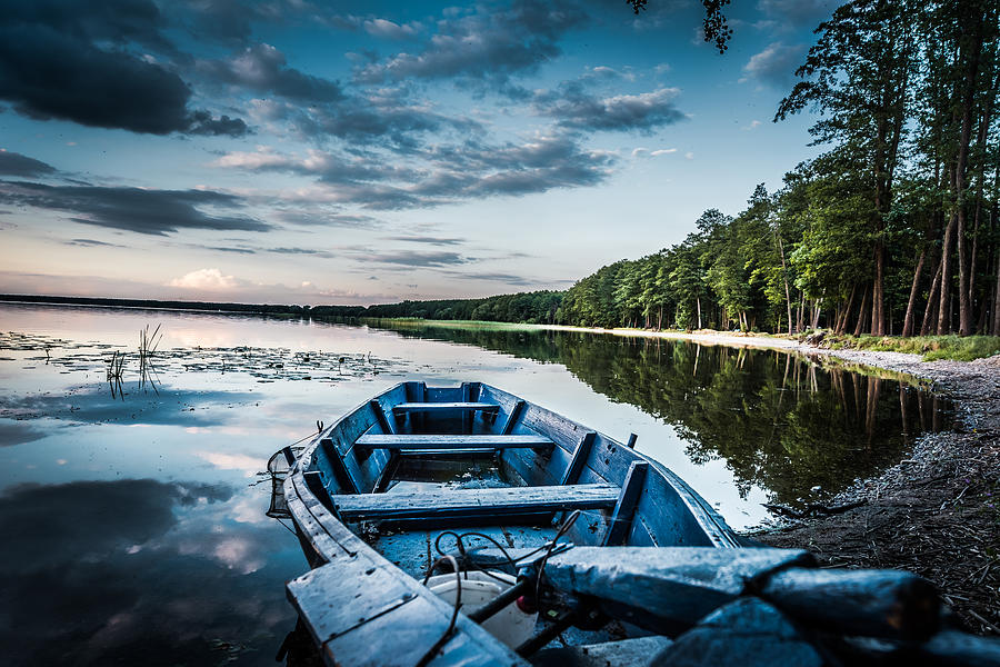 Lonely Boat Photograph by Laimis Urbonas - Pixels Merch