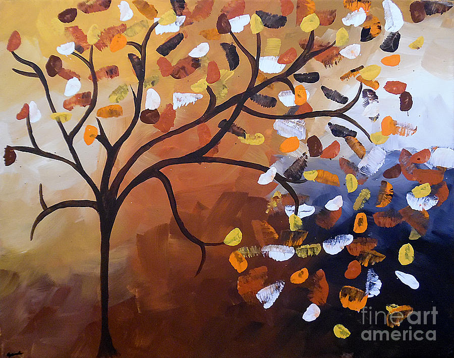 Fall Painting - Lonely Breeze by Jilian Cramb - AMothersFineArt