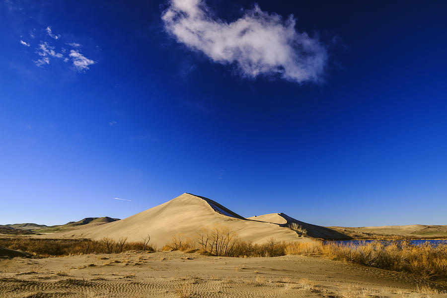 Lonely cloud over sand dunes at Bruneau Dunes State Park Idaho USA Photograph by Vishwanath Bhat