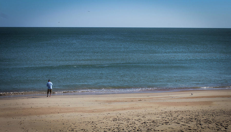 Lonely Fisherman Photograph by Carolyn Ricks