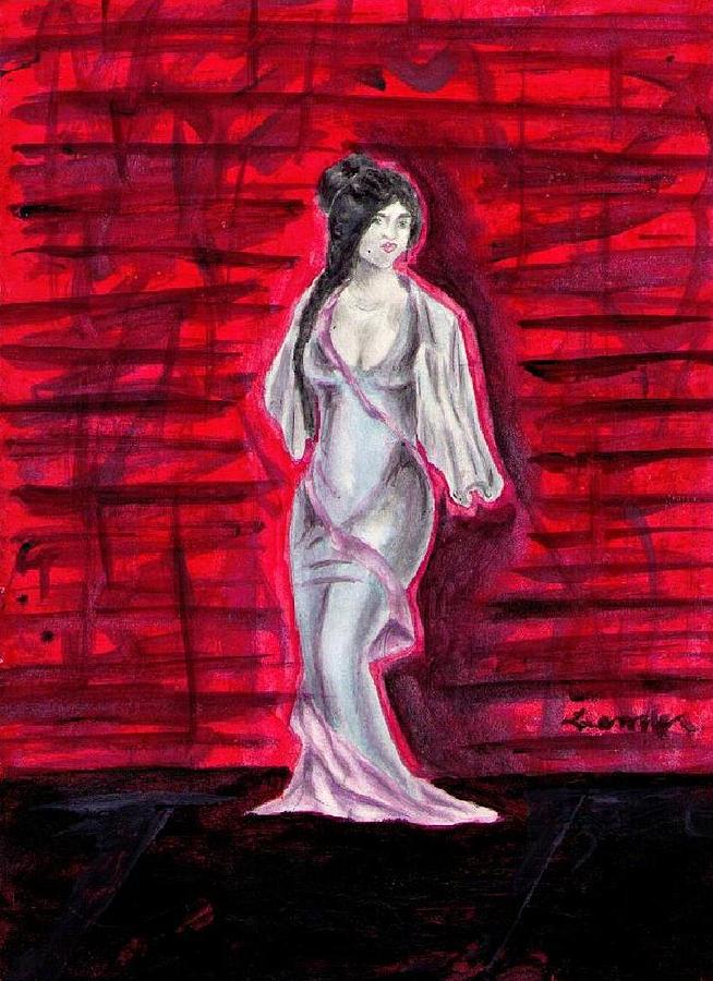 Woman Pastel - Lonely Girl by Garrett Wright