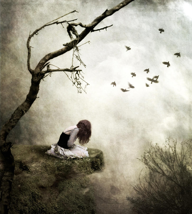 Lonely girl Digital Art by Margarita Nizharadze Pixels