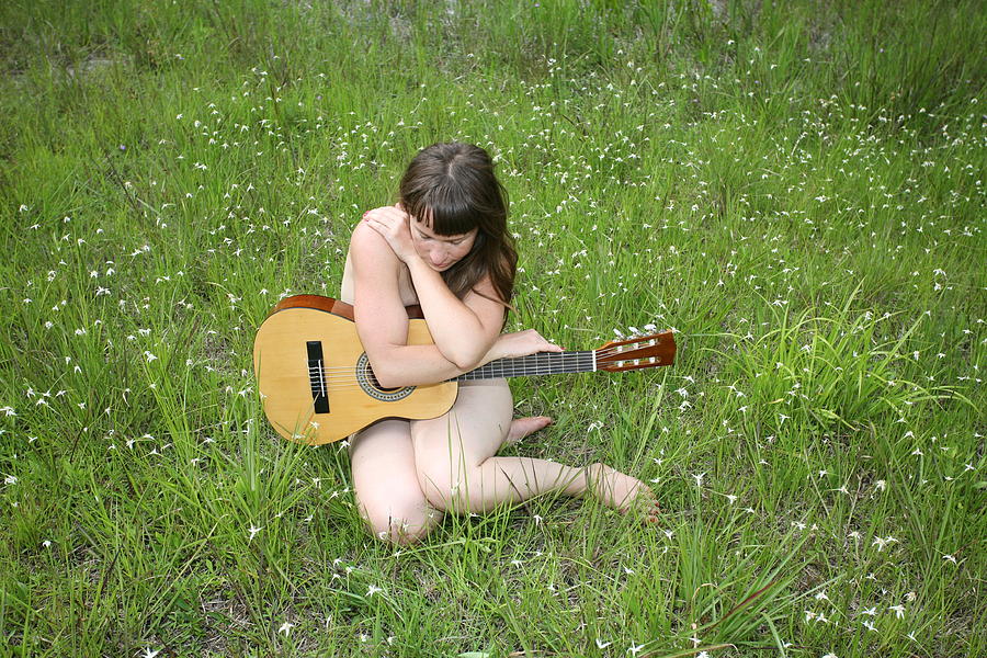 Lonely Guitar Photograph by Lucky Cole