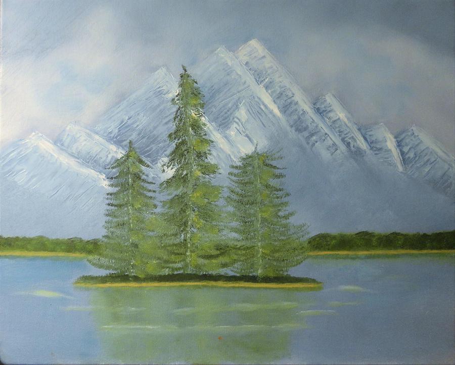 Lonely Isle Oil Painting on Canvas by Rosie Foshee by Rosie Foshee Lonely Isle Oil Painting on Canvas by Rosie Foshee by Rosie Foshee