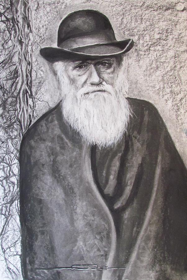 Charles Darwin Drawing - Lonely Occupation - C. Darwin by Eric Dee