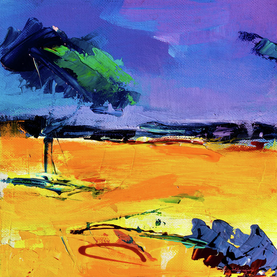Umbrella Pine Tree In Provence Painting