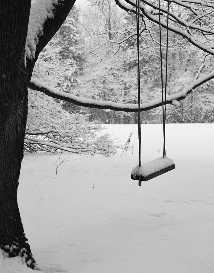 Lonely Winter Swing Ipswich MA Photograph by Toby McGuire