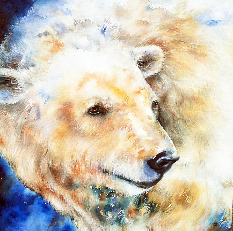 Loner_Polar Bear Painting by Arti Chauhan