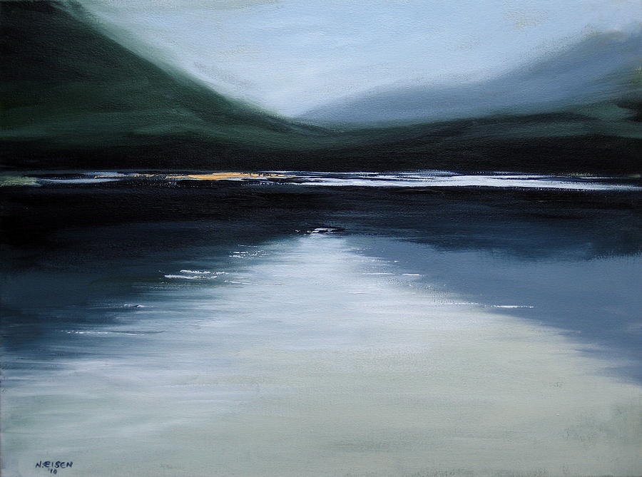 Lonesome Lake Painting by Outre Art Natalie Eisen