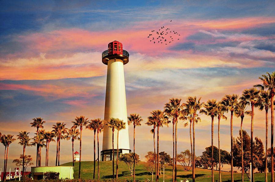 Long Beach Harbor Lighthouse Photograph by Lynn Bauer