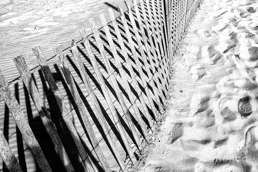 Long Beach Island Dune Fence Angles Photograph by John Rizzuto