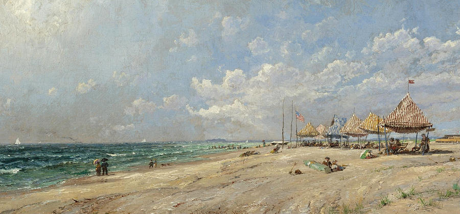 Long Beach Painting by Jasper Francis Cropsey