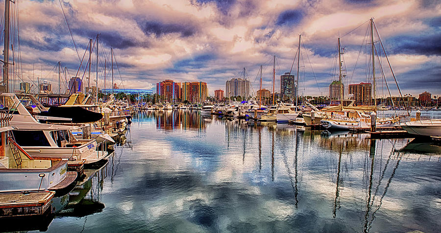 Long Beach Marina and City Photograph by Joseph Hollingsworth