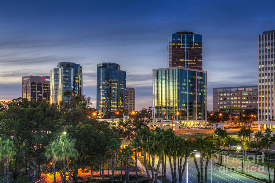 Beautiful Long Beach Skyline Photograph by David Zanzinger