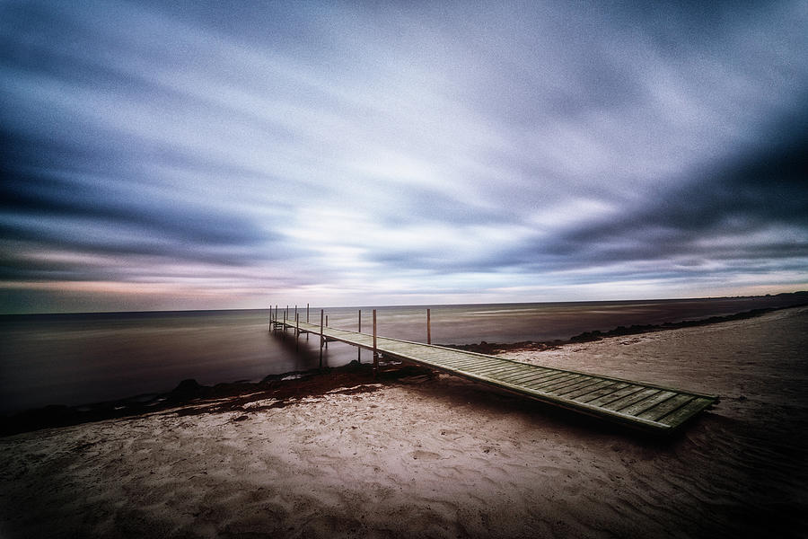 Long exposure at Ishoj beach Photograph by Bo Nielsen