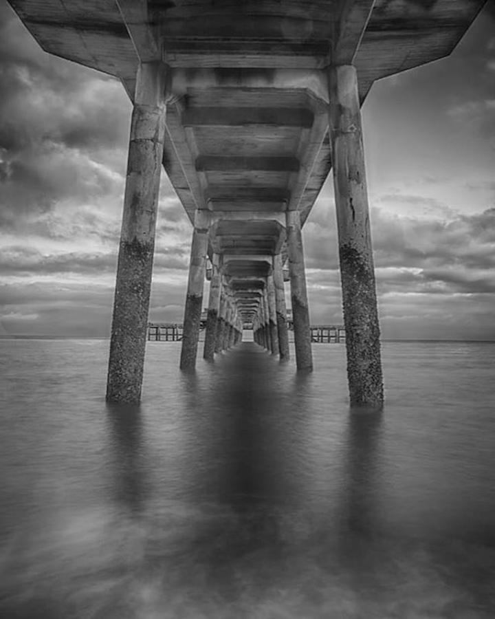 Seascape Photograph - Long Exposure Done Underneath Deal by John Sawkins