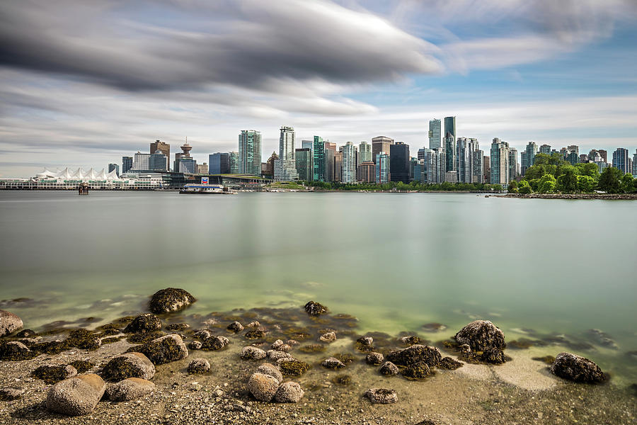 Long Exposure of Vancouver City Photograph by Pierre Leclerc Photography