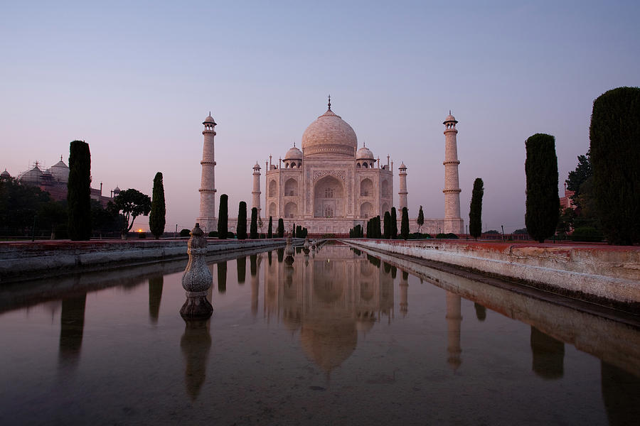 Long Exposure Taj Mahal Reflection Dusk Blue Hour Photograph By Pius ...