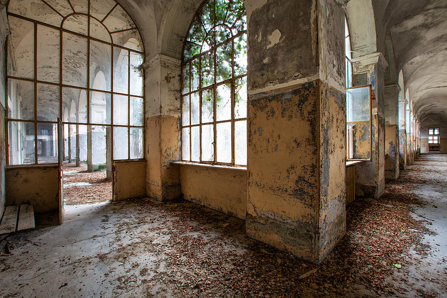 Long Gallery Abandoned Building Photograph by Dirk Ercken