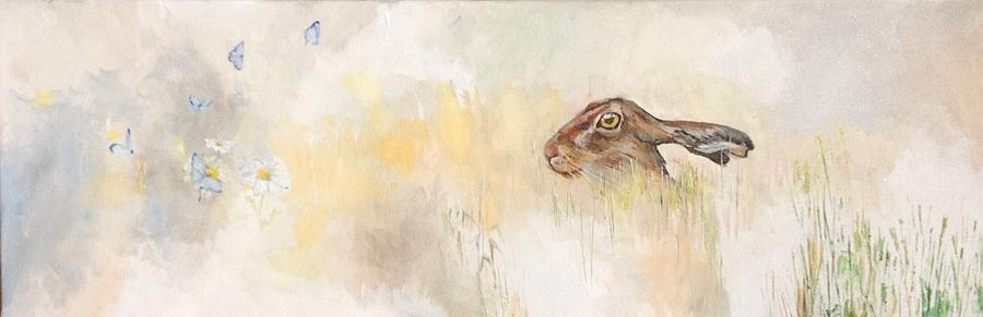 Long Hare Painting by Chris Walker