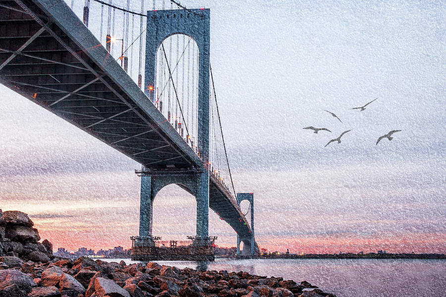 New York City Photograph - Long Island Sound Whitestone Bridge by Tat Fung