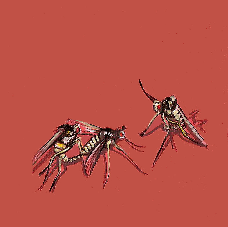 Long-Legged Flies Painting by Jude Labuszewski