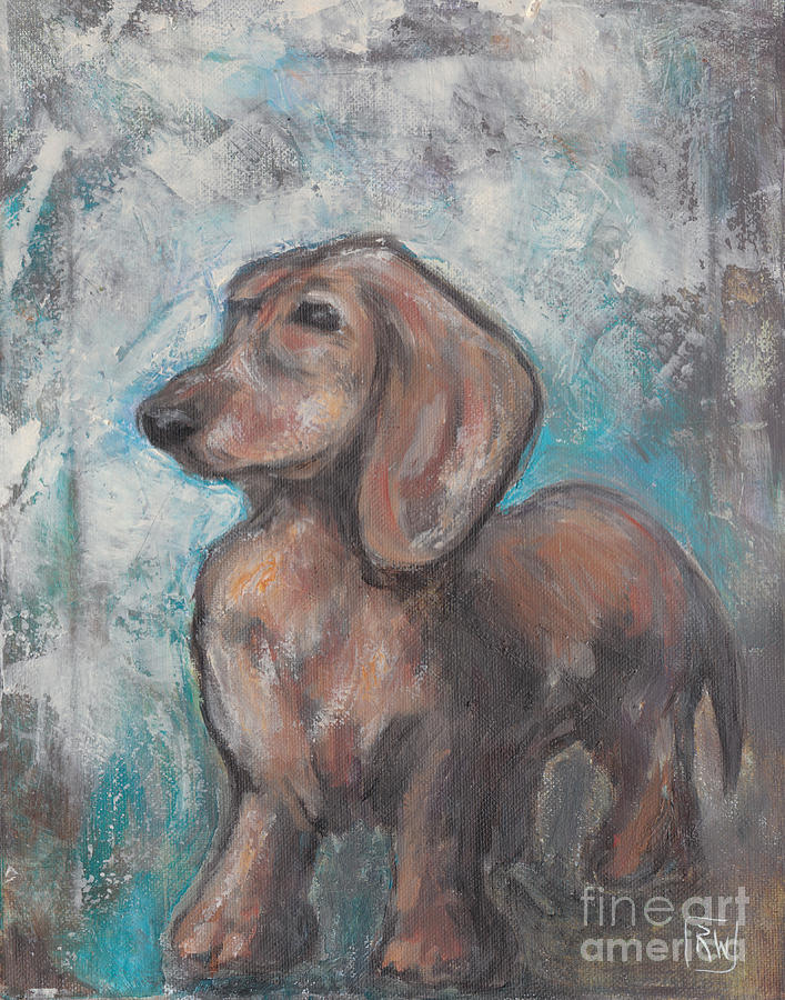 Long Lost Doxie Painting by Robin Wiesneth