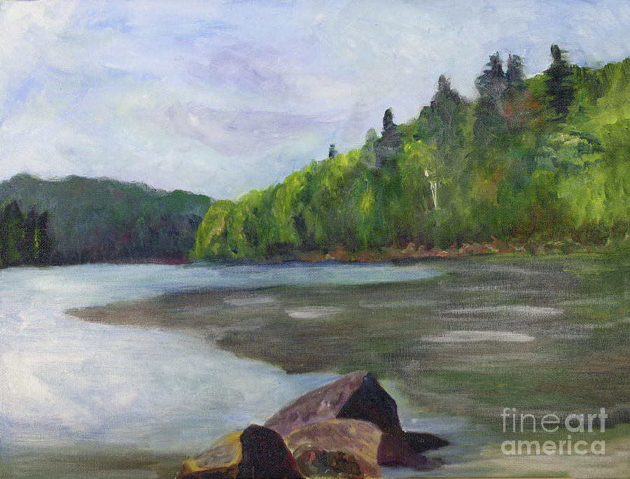 Long Pond in Westmore Painting by Donna Walsh