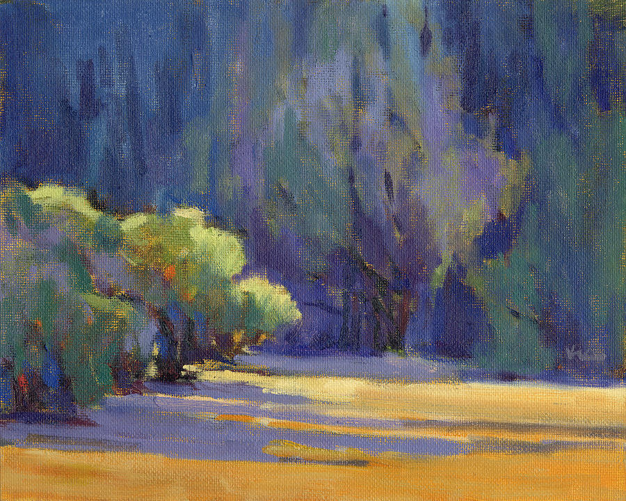 Tree Painting - Long Shadows by Konnie Kim
