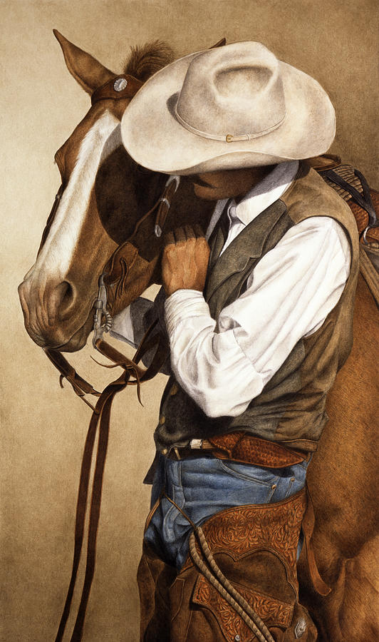 Western Painting - Long Time Partners by Pat Erickson Western Painting - Long Time Partners by Pat Erickson