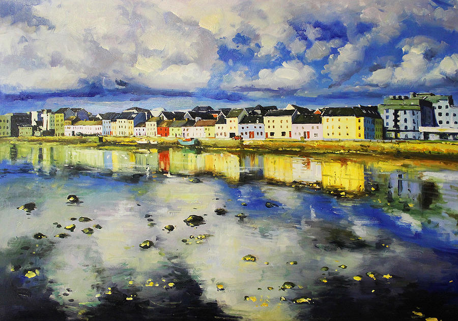 Long Walk Reflections, Galway Painting by Conor McGuire