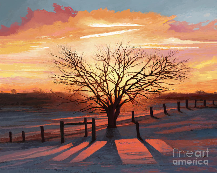 Long Winter Shadows Painting by Jackie Case