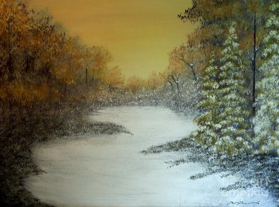 Long Winters Morning Painting by Tim Townsend