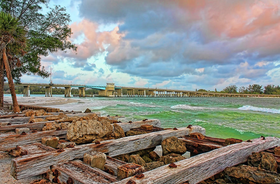Longboat Pass Bridge Photograph by HH Photography of Florida