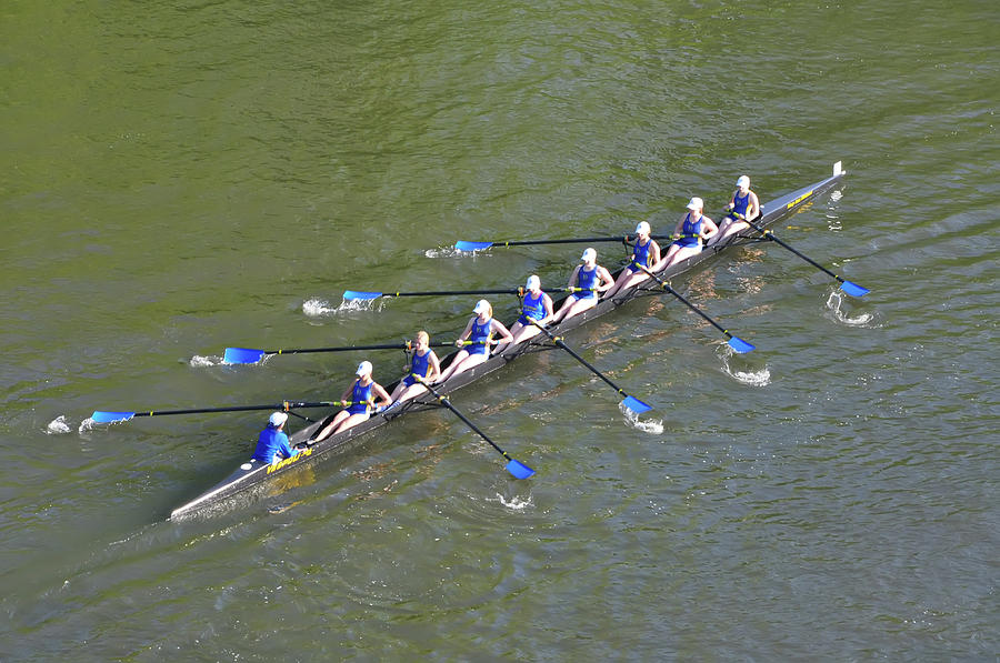 Longboat - Rowing on the Schuylkill River Photograph by Bill Cannon ...