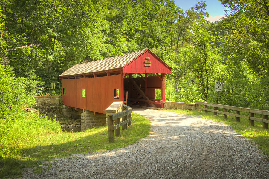 Longdon or Miller Covered Bridge Photograph by Jack R Perry