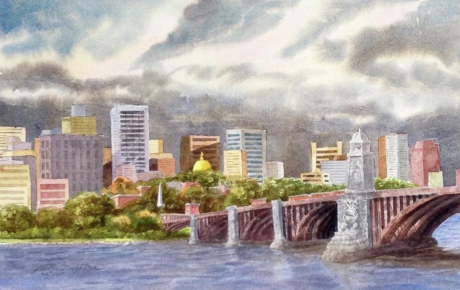 Charles River Painting - Longfellow Bridbe by Harding Bush