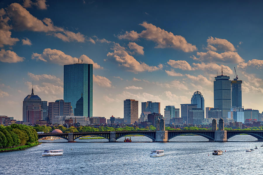 Boston Photograph - Longfellow Bridge and the Boston Skyline by Rick Berk