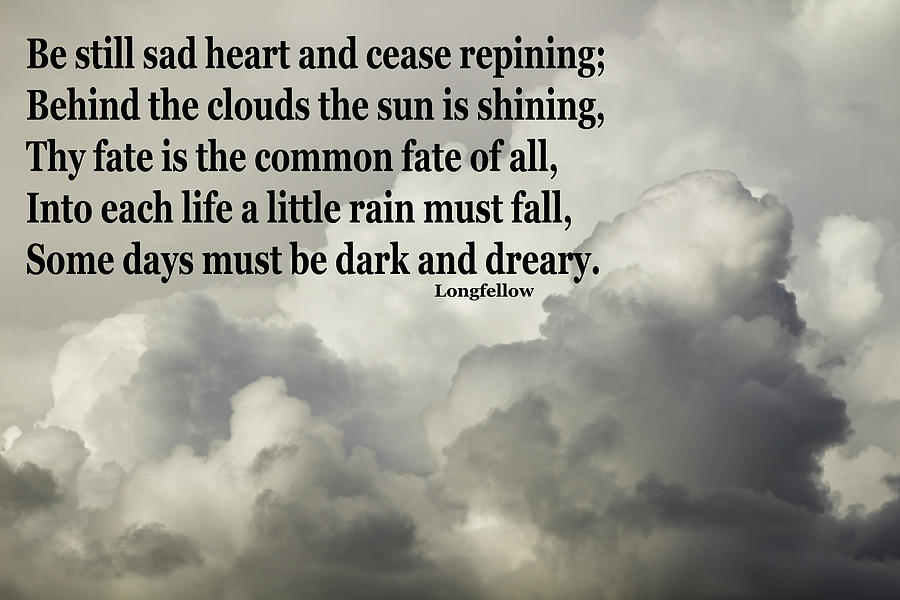 Longfellow Quote Clouds Building Before Storm Photograph by Keith Webber Jr