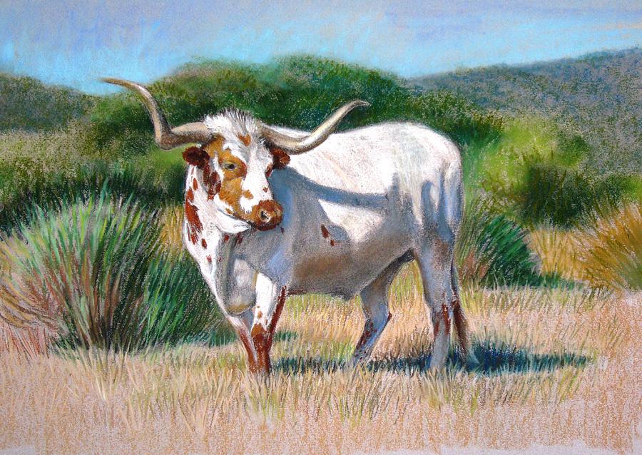 Bull Painting - Longhorn Bull by Sue Halstenberg