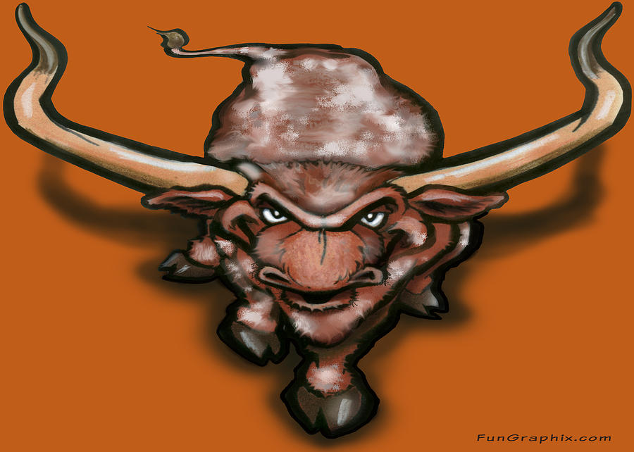 Longhorn Greeting Card by Kevin Middleton