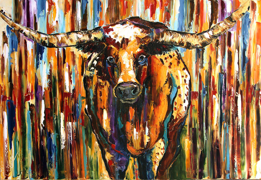 Longhorn Way  Painting by Laurie Pace