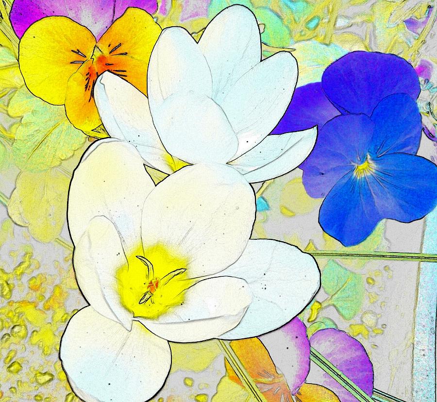 Spring Digital Art - Longing for spring by Kumiko Izumi