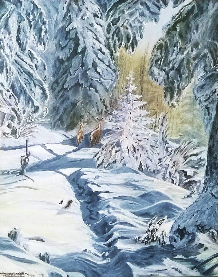 Deer Painting - Longing by Thomas Moormann