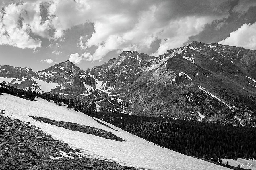 Longs from Wild Basin Black and White Photograph by Aaron Spong